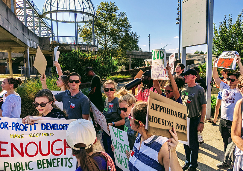 protesting rally