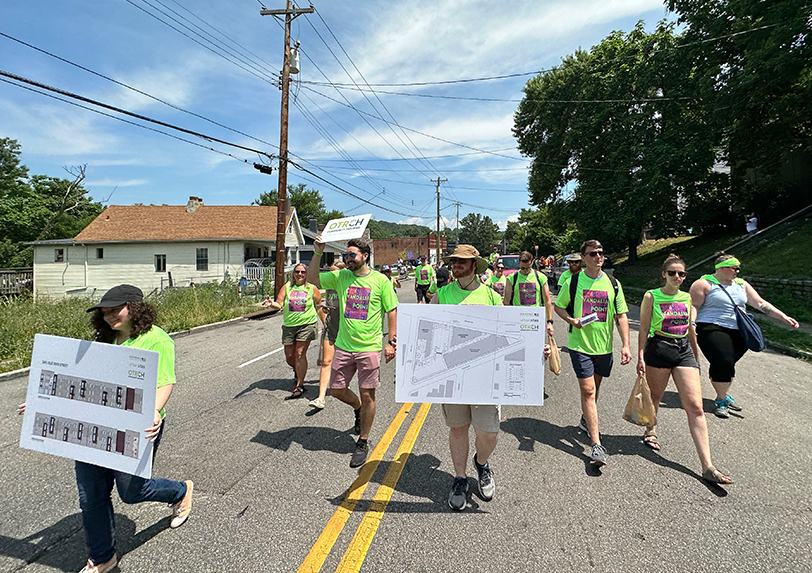 OTRCH supports walk through a street advocating for affordable housing